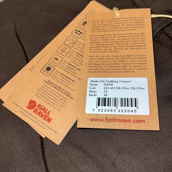 Fjallraven abisko lite hike trousers. Size 36. NWT - Picture 3 of 7
